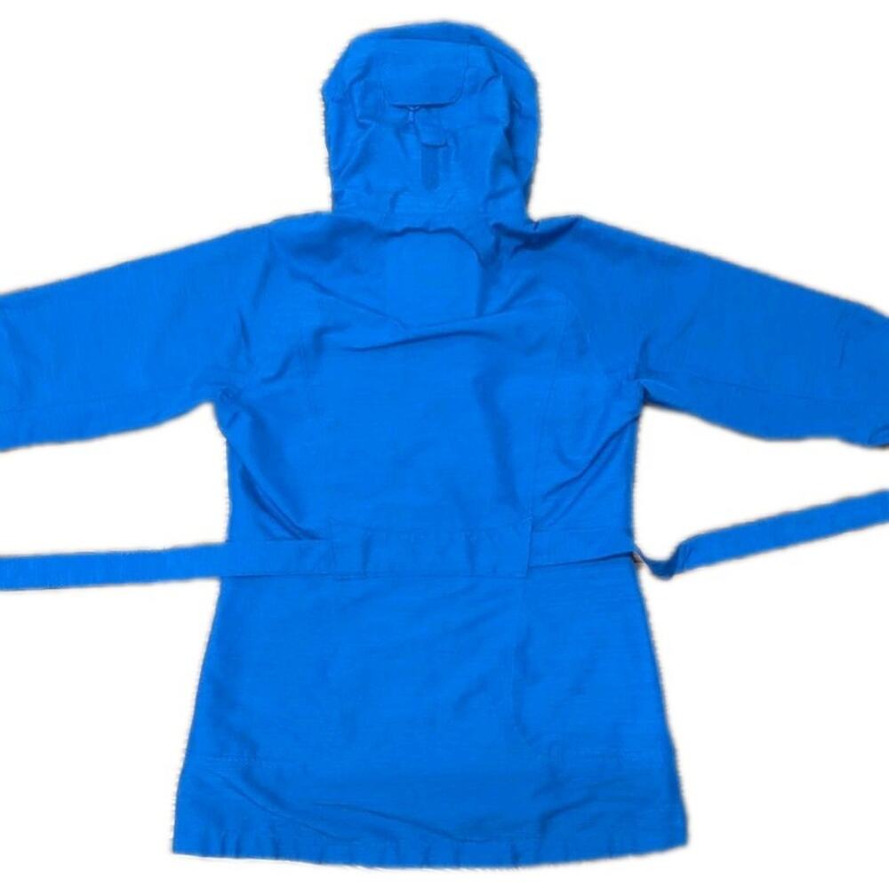 Merrell Opti-Shell Women’s XS Blue Hooded Waterproof Rain Jacket Belted - Picture 4 of 11